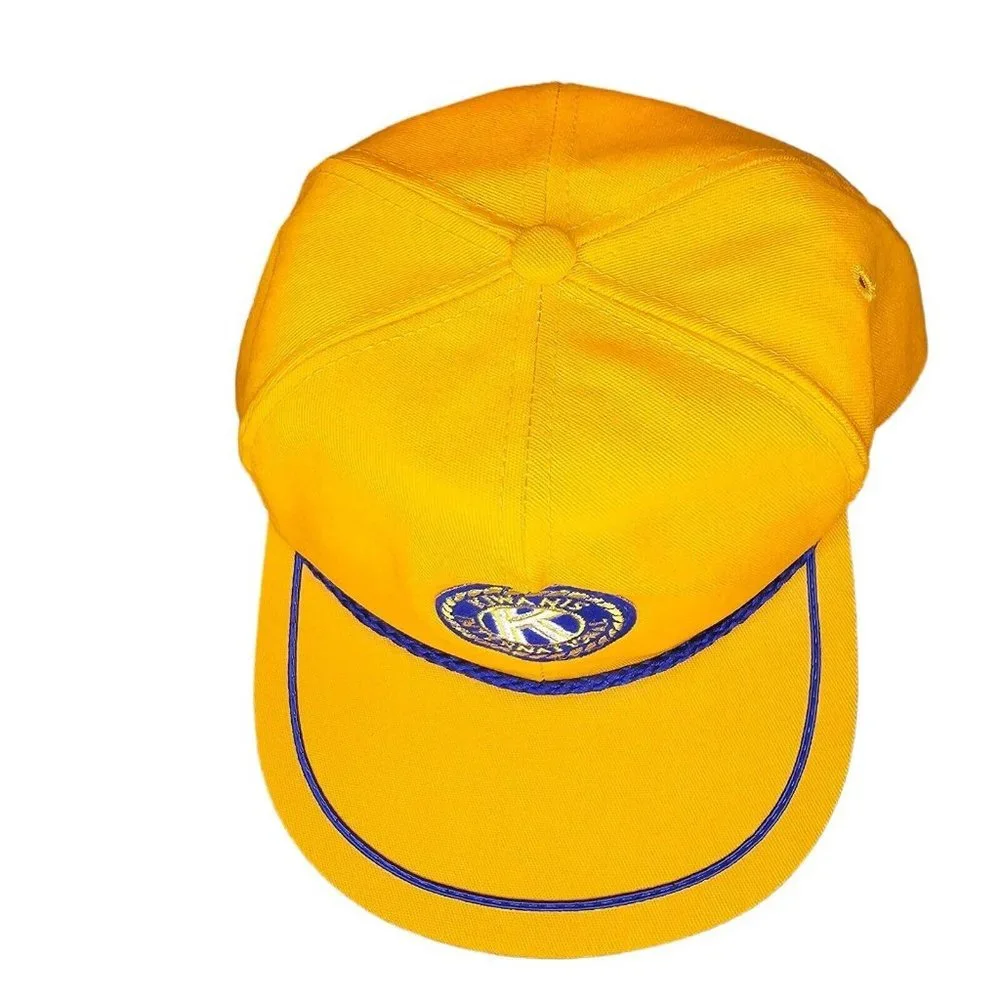 Vtg 80s Kiwanis International Hat Adjustable Strapback Patch‎ Volunteer USA